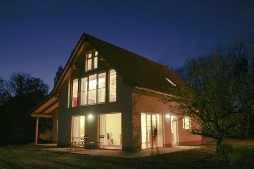 Ferienhaus bei Nacht